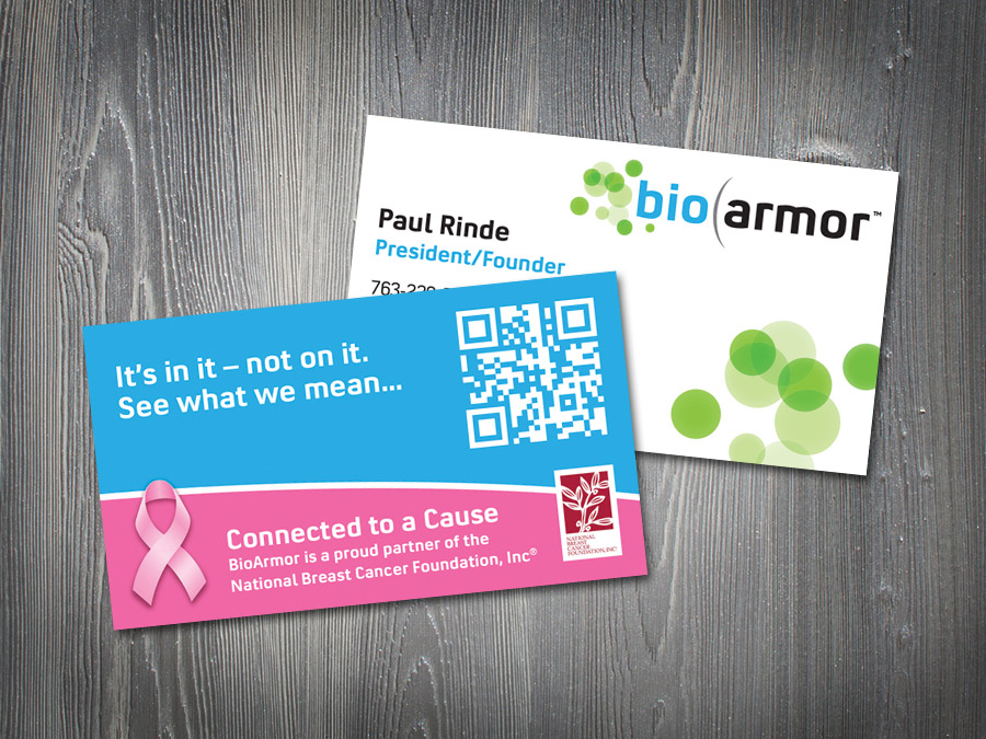 OrangeBall Creative - BioArmor business card design