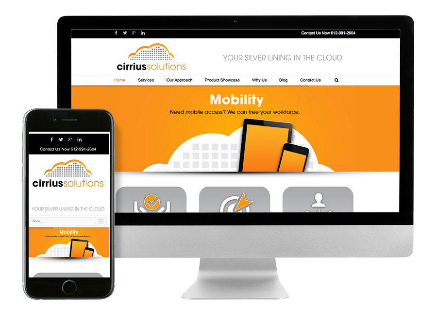 OrangeBall Creative - Cirrius Solutions responsive website