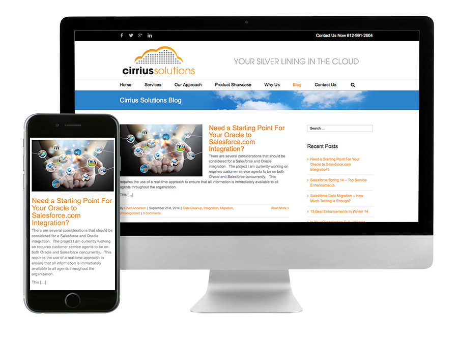 OrangeBall Creative - Cirrius Solutions responsive website