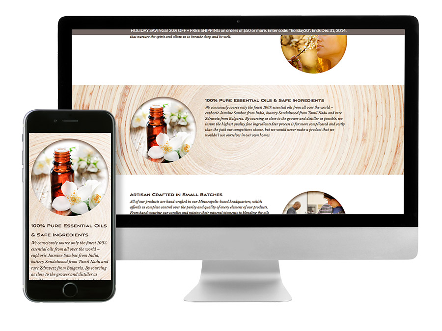 OrangeBall Creative - rareEARTH Naturals responsive ecommerce website