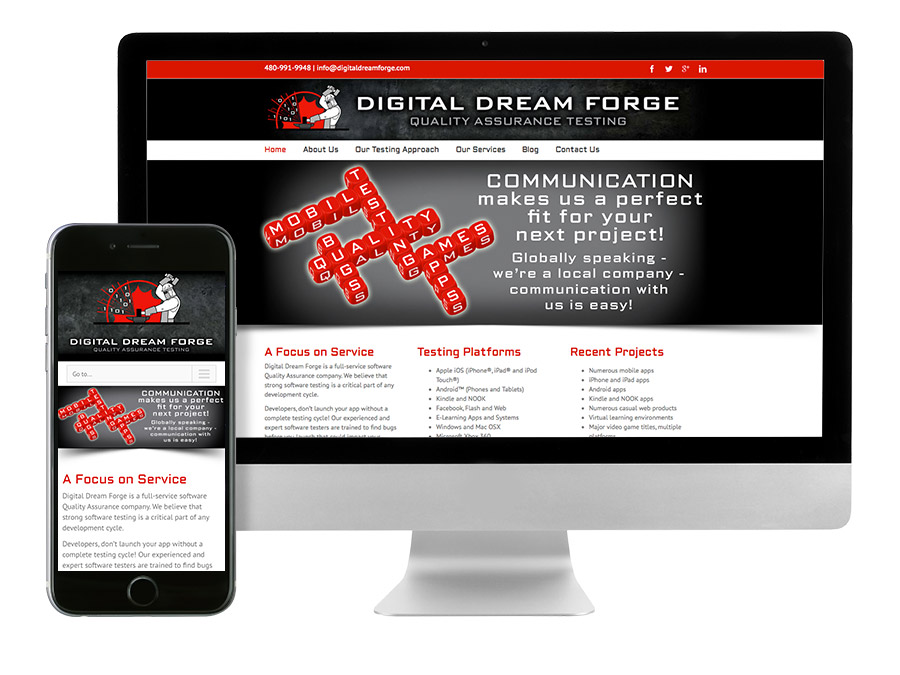 OrangeBall Creative - Digital Dream Forge responsive website