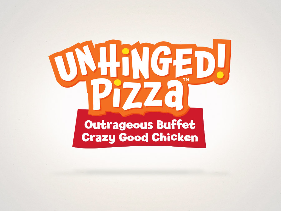 OrangeBall Creative - Logo Design Unhinged Pizza