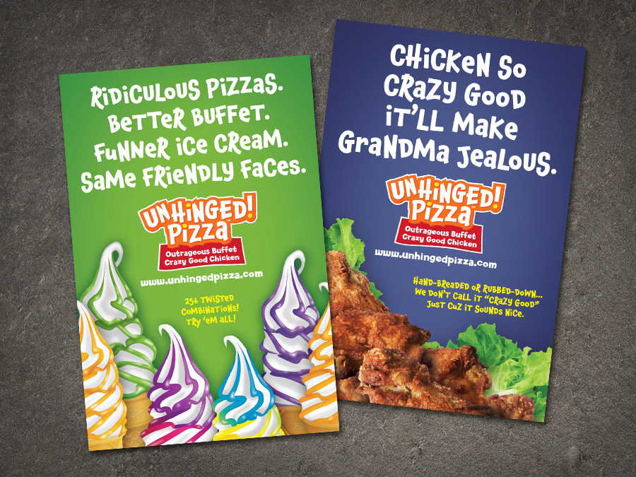 OrangeBall Creative - Print and Web Design Unhinged Pizza