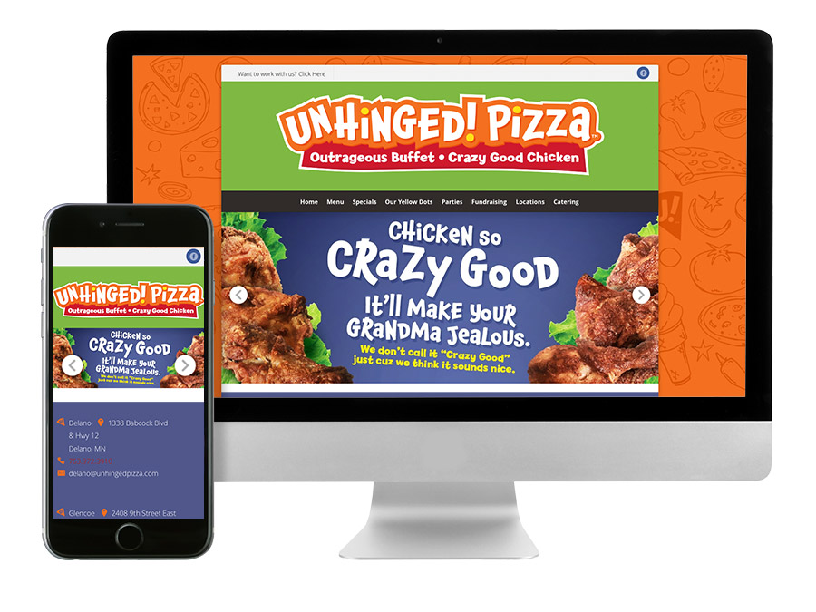 OrangeBall Creative - Print and Web Design Unhinged Pizza