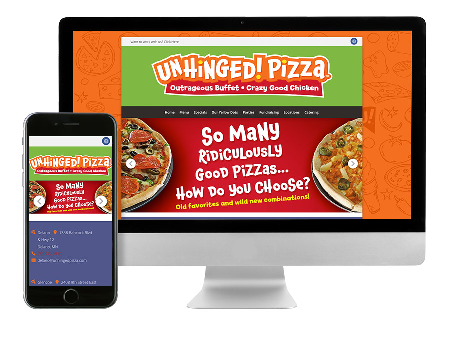 OrangeBall Creative - Print and Web Design Unhinged Pizza