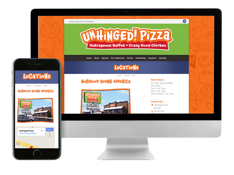 OrangeBall Creative - Print and Web Design Unhinged Pizza