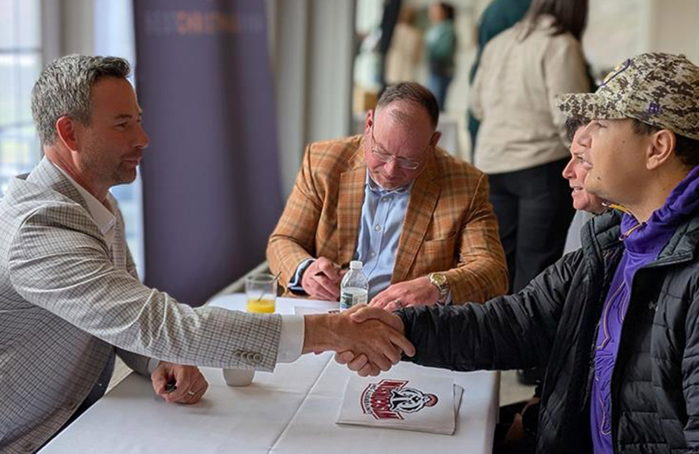 Two men shaking hands